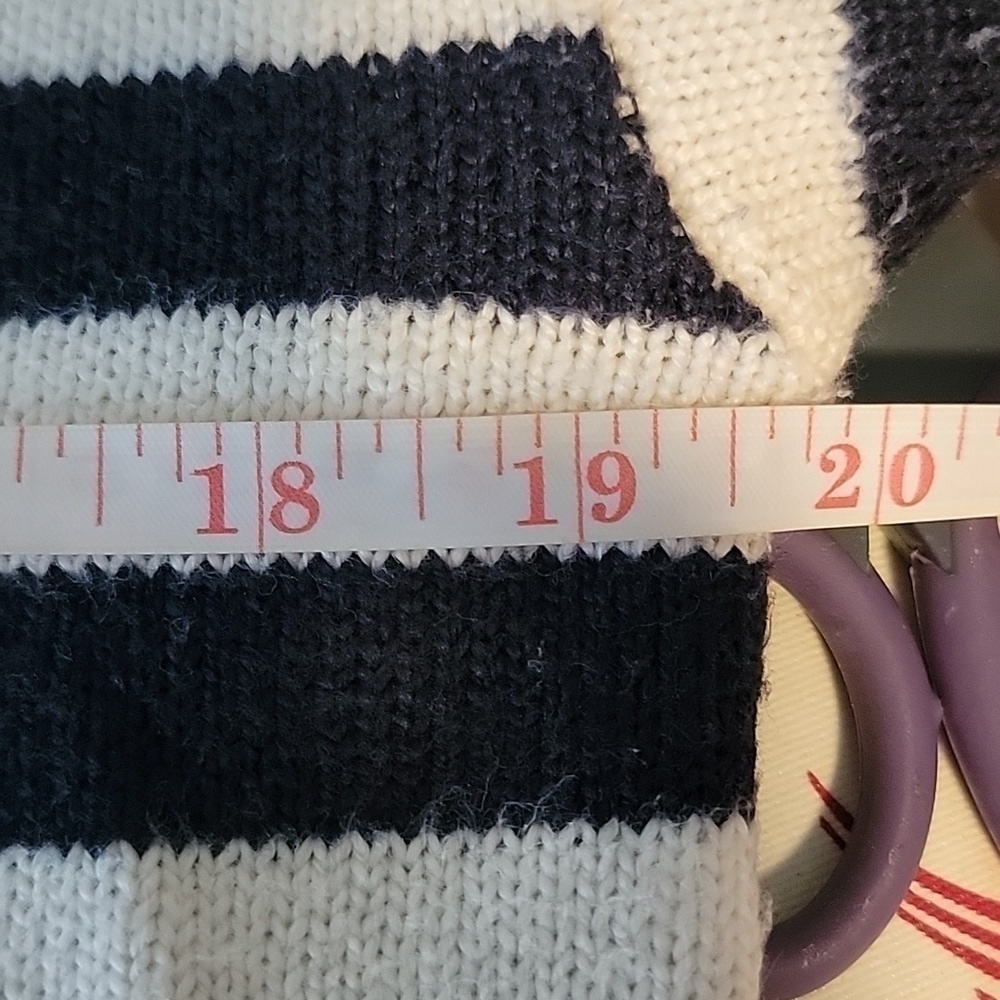 LOFT shoulder button striped sweater - Picture 8 of 11